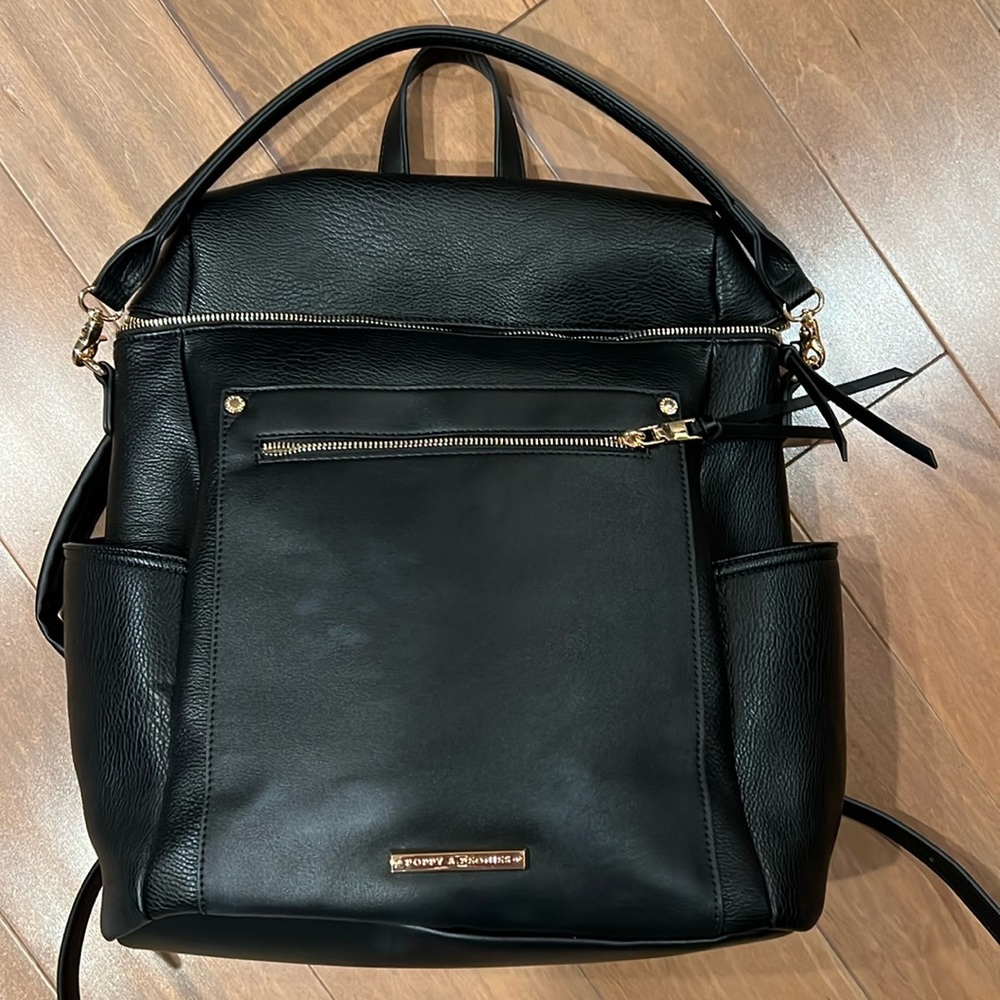 Poppy and peonies commuter backpack